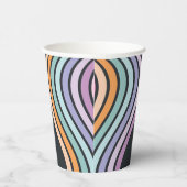 Retro pastel kleurrijke moderne verjaardagstijd papieren bekers (Rechts)