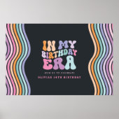 Retro pastel kleurrijke moderne verjaardagstijd poster (Voorkant)