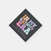 Retro pastel kleurrijke moderne verjaardagstijd servet (Hoek)