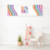 Retro pastel kleurrijke moderne verjaardagstijd spandoek (Insitu)