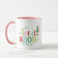 Retro Pastel Laat het sneeuwen