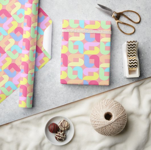 Retro Pastel Lussen  Cadeaupapier (Crafts)