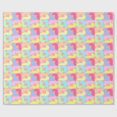 Retro Pastel Lussen  Cadeaupapier (Vlak)
