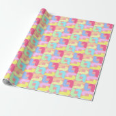 Retro Pastel Lussen  Cadeaupapier (Uitgerold)