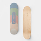 Retro Pastel Naam Persoonlijk Skateboard (Voorkant)