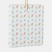 Retro Pastel Pine Tree Pattern Christmas Ornament (Rechts)