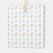 Retro Pastel Pine Tree Pattern Christmas Ornament (Links)