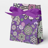 Retro Pastel Pink Purple Floral Seamless Pattern Bedankdoosjes (Voorkant Zijde)