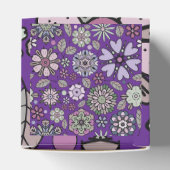 Retro Pastel Pink Purple Floral Seamless Pattern Bedankdoosjes (Bovenkant)