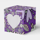 Retro Pastel Pink Purple Floral Seamless Pattern Bedankdoosjes (Voorkant Zijde)