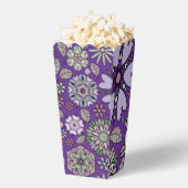 Retro Pastel Pink Purple Floral Seamless Pattern Bedankdoosjes (Popped)