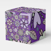 Retro Pastel Pink Purple Floral Seamless Pattern Bedankdoosjes (Voorkant Zijde)