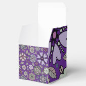 Retro Pastel Pink Purple Floral Seamless Pattern Bedankdoosjes (Geopend)
