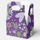 Retro Pastel Pink Purple Floral Seamless Pattern Bedankdoosjes (Geopend)