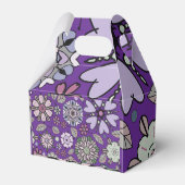 Retro Pastel Pink Purple Floral Seamless Pattern Bedankdoosjes (Voorkant Zijde)