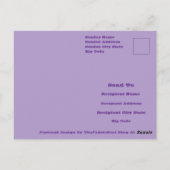 Retro Pastel Pink Purple Floral Seamless Pattern Briefkaart (Achterkant)