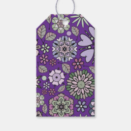 Retro Pastel Pink Purple Floral Seamless Pattern Cadeaulabel