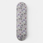 Retro Pastel Pink Purple Floral Seamless Pattern Persoonlijk Skateboard (Voorkant)