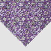 Retro Pastel Pink Purple Floral Seamless Pattern Tissuepapier (Detail)