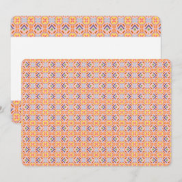 Retro Pastel Pixel Mozaïek Geometrisch Patroon Kaart