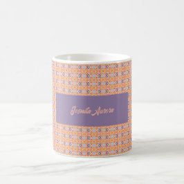 Retro Pastel Pixel Mozaïek Geometrisch Patroon Koffiemok