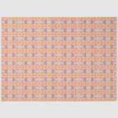 Retro Pastel Pixel Mozaïek Geometrisch Patroon Tissuepapier (Voorkant)