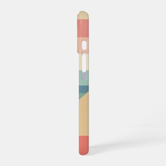 Retro Pastel Planet on Blocks iPhone 16 Hoesje (Linkerkant)