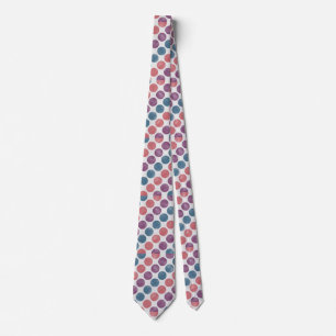 Retro Pastel Polka Dot Pattern Trendy Stropdas