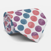 Retro Pastel Polka Dot Pattern Trendy Stropdas (Opgerold)