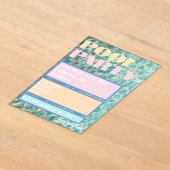 Retro Pastel Pool Party Invitation Acryl Uitnodigingen (Laagn)