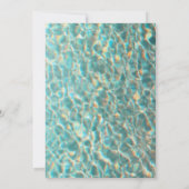 Retro Pastel Pool Party uitnodiging (Achterkant)