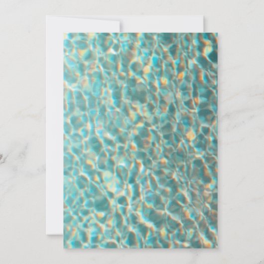 Retro Pastel Pool Party uitnodiging (Achterkant)