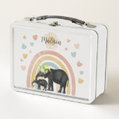 Retro Pastel Rainbow Cute Elephants (Voorkant)