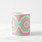 Retro Pastel Rainbow Foto sjabloon beste vriend Koffiemok (Center)