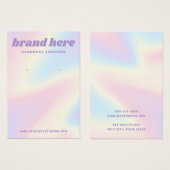 Retro pastel regenboog paarse oorbel kaart (Voorkant /achterkant)