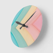 Retro pastel regenboog wandklok (Hoek)