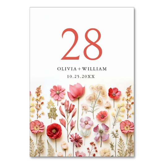 Retro Pastel Roze Boho Wilde Bloem Bruiloft Detail Kaart (Achterkant)