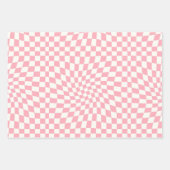 Retro Pastel Roze cheques gekookte Dorm Inpakpapier Vel (Voorkant 3)