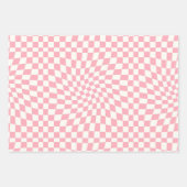 Retro Pastel Roze cheques gekookte Dorm Inpakpapier Vel (Voorkant 2)