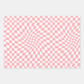 Retro Pastel Roze cheques gekookte Dorm Inpakpapier Vel (Voorkant)