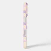 Retro Pastel Roze en Paars Patroon Aangepast Case-Mate iPhone Case (Achterkant / Rechts)