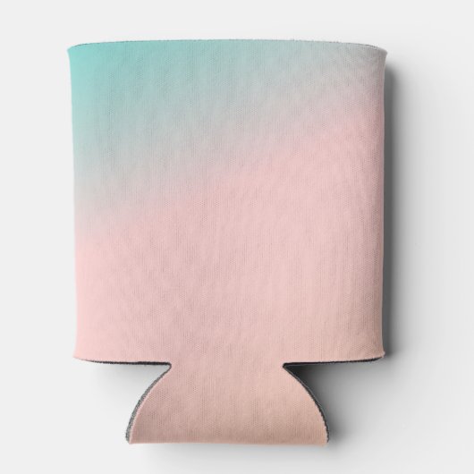 Retro Pastel Roze Gradiënt Unieke Bruiloft Custom Blikjeskoeler (Achterkant)