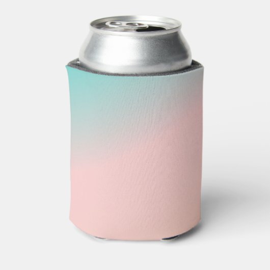 Retro Pastel Roze Gradiënt Unieke Bruiloft Custom Blikjeskoeler (Blikje Achterkant)