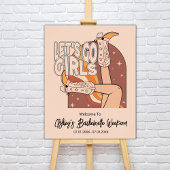 Retro Pastel Roze Rodeo Bachelorette Welkomstbord Poster