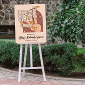 Retro Pastel Roze Rodeo Bachelorette Welkomstbord Poster