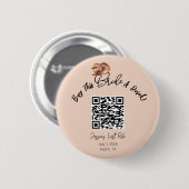 Retro Pastel Roze Rodeo vrijgezellenfeest Ronde Button 5,7 Cm (Voorkant /achterkant)