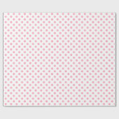 Retro pastel roze witte poka dots patroon cadeaupapier (Vlak)