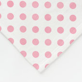 Retro pastel roze witte poka dots patroon fleece deken (Hoek)