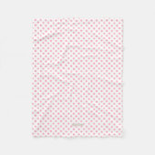 Retro pastel roze witte poka dots patroon fleece deken (Voorkant)