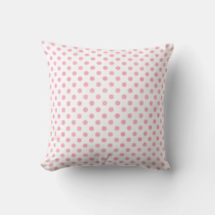 Retro pastel roze witte poka dots patroon kussen